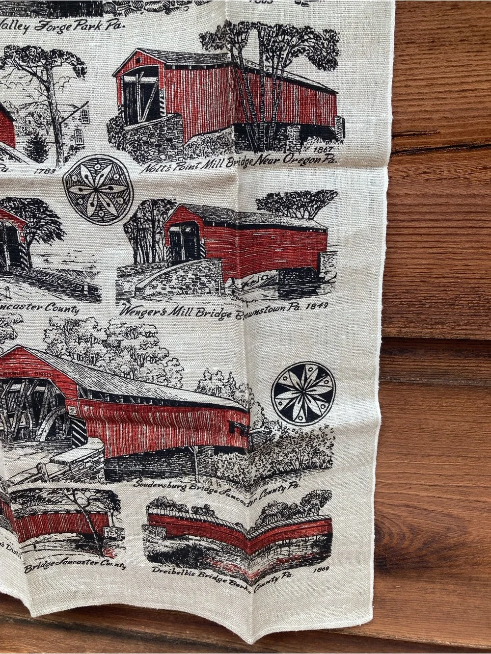 Covered Bridges Tea Towel